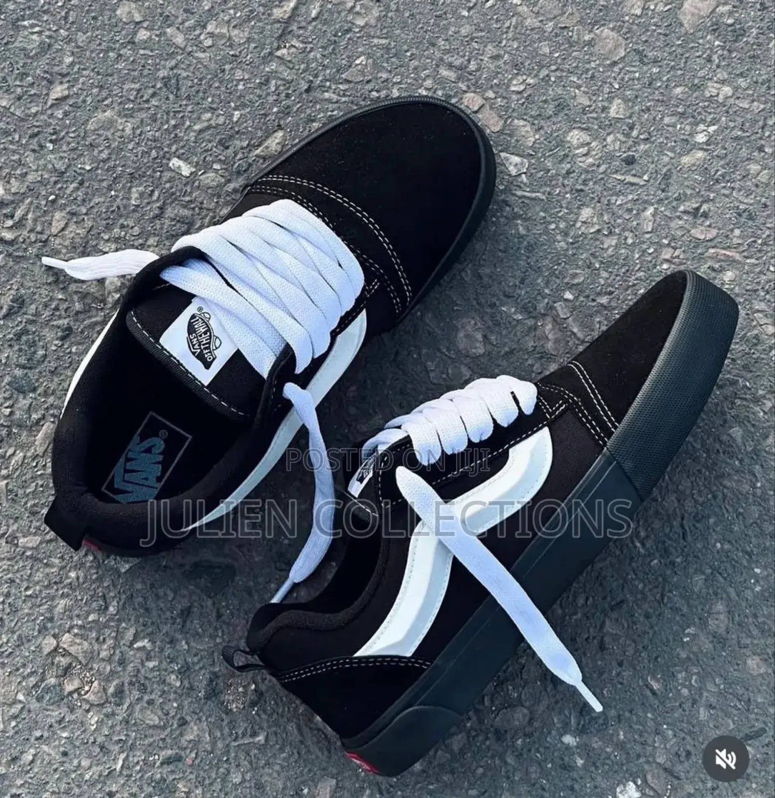 New Skuul Vans White and Black
