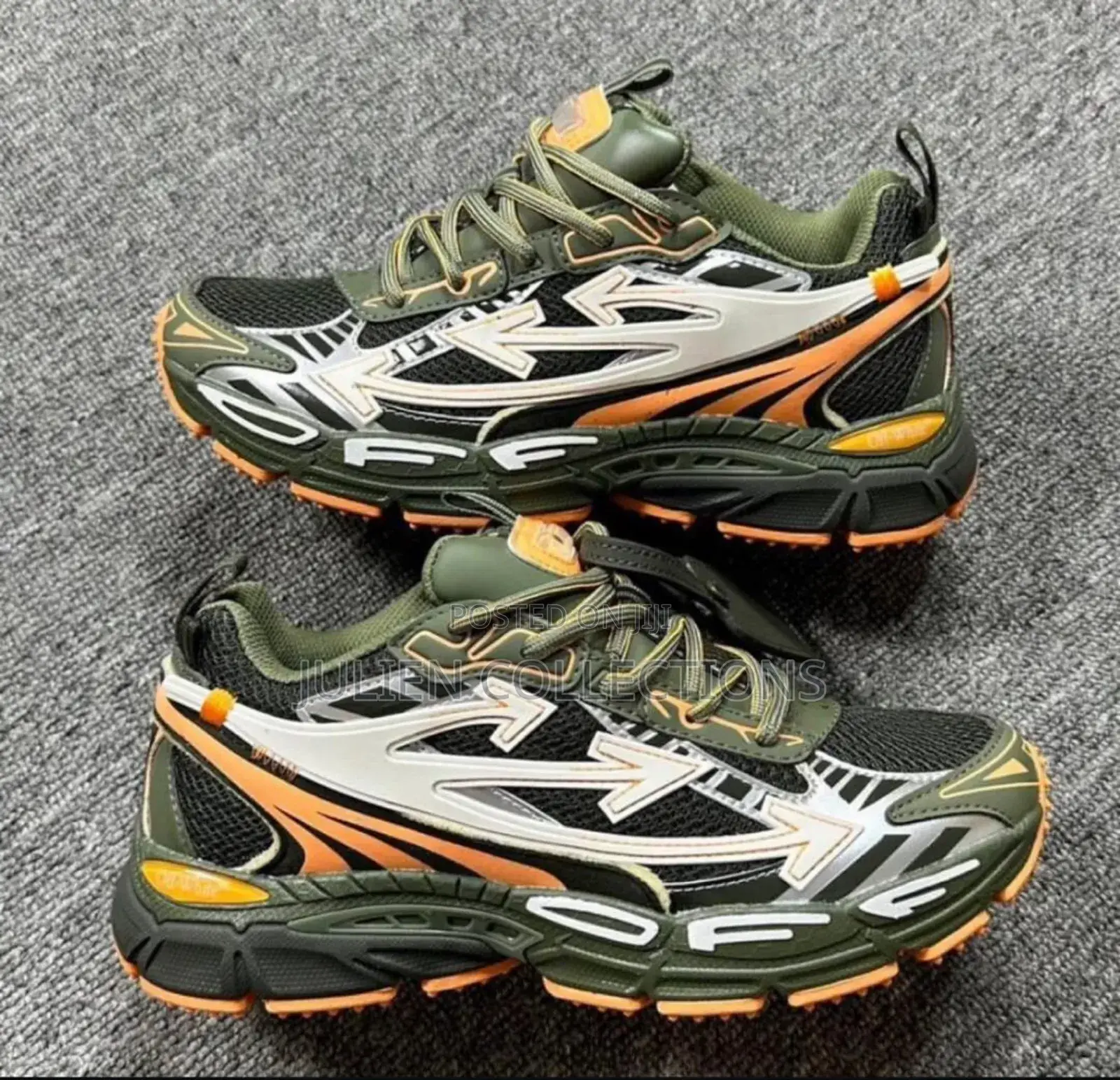 Off White Sneaker Army Green and White