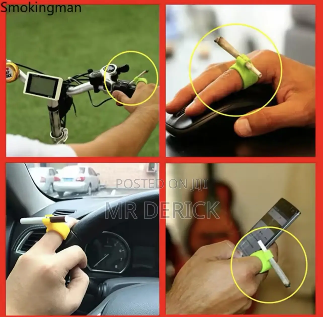 Silicone Smoker Finger Ring Hand Rack Cigarette Holder