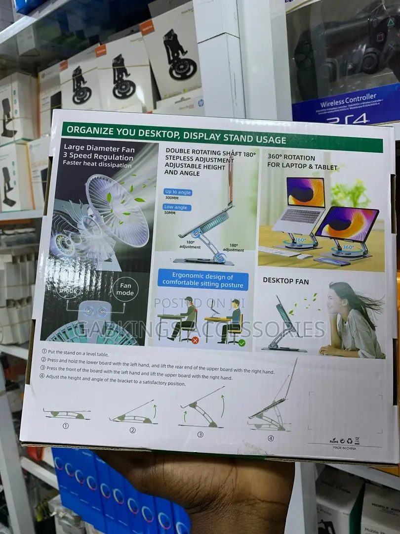 Laptop Stand V5.1 With Electric Fan
