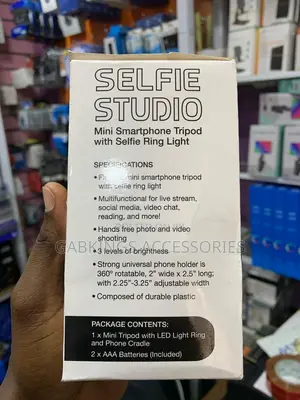 Selfie Studio Mini Tripod Stand With Selfie Ring Light