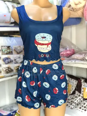 Blue Design Up and Down Night Wear