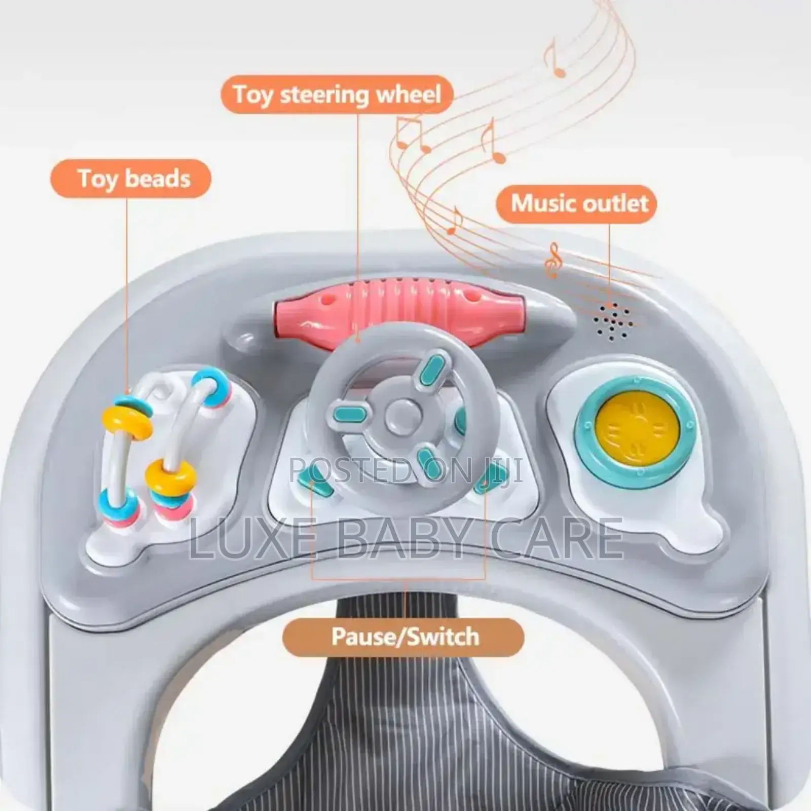 Baby Walker, Foldable Baby Push Walker With Adjustable Hight