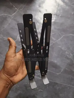 Black Foldable Metallic Laptop Stand