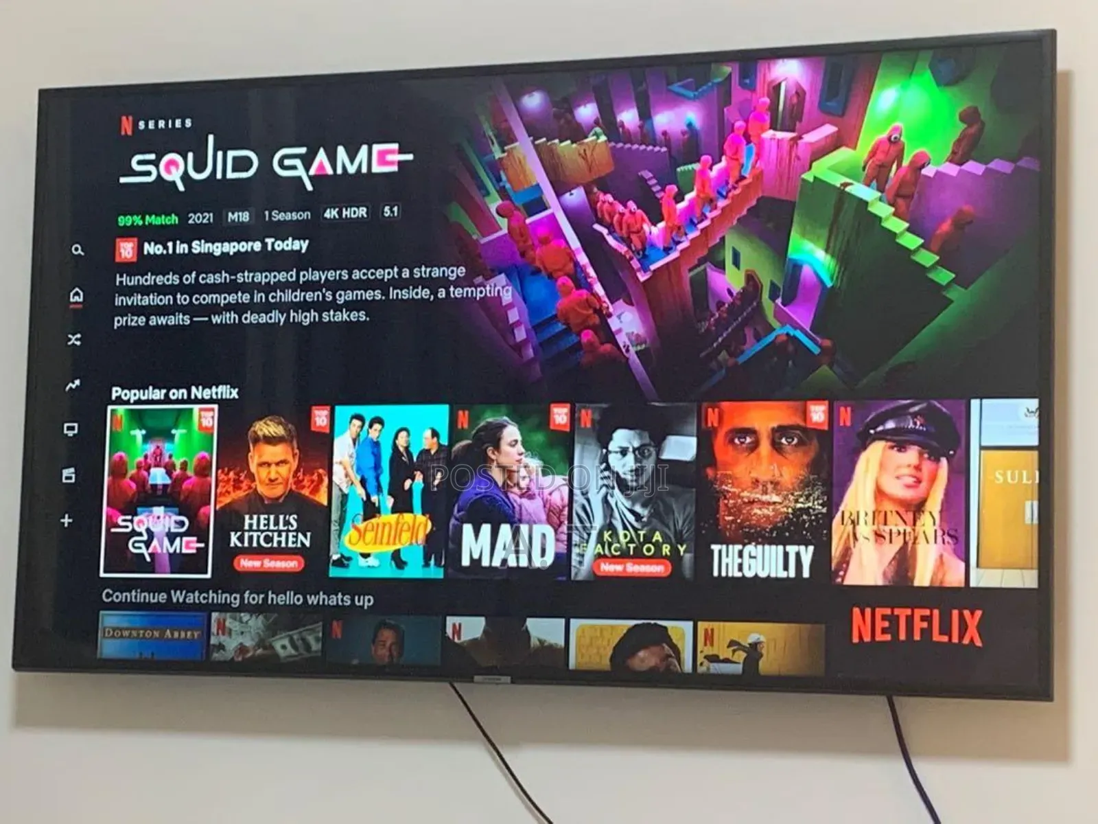 Samsung 50inches Series 7 Airplay Bluetooth Apple Tv