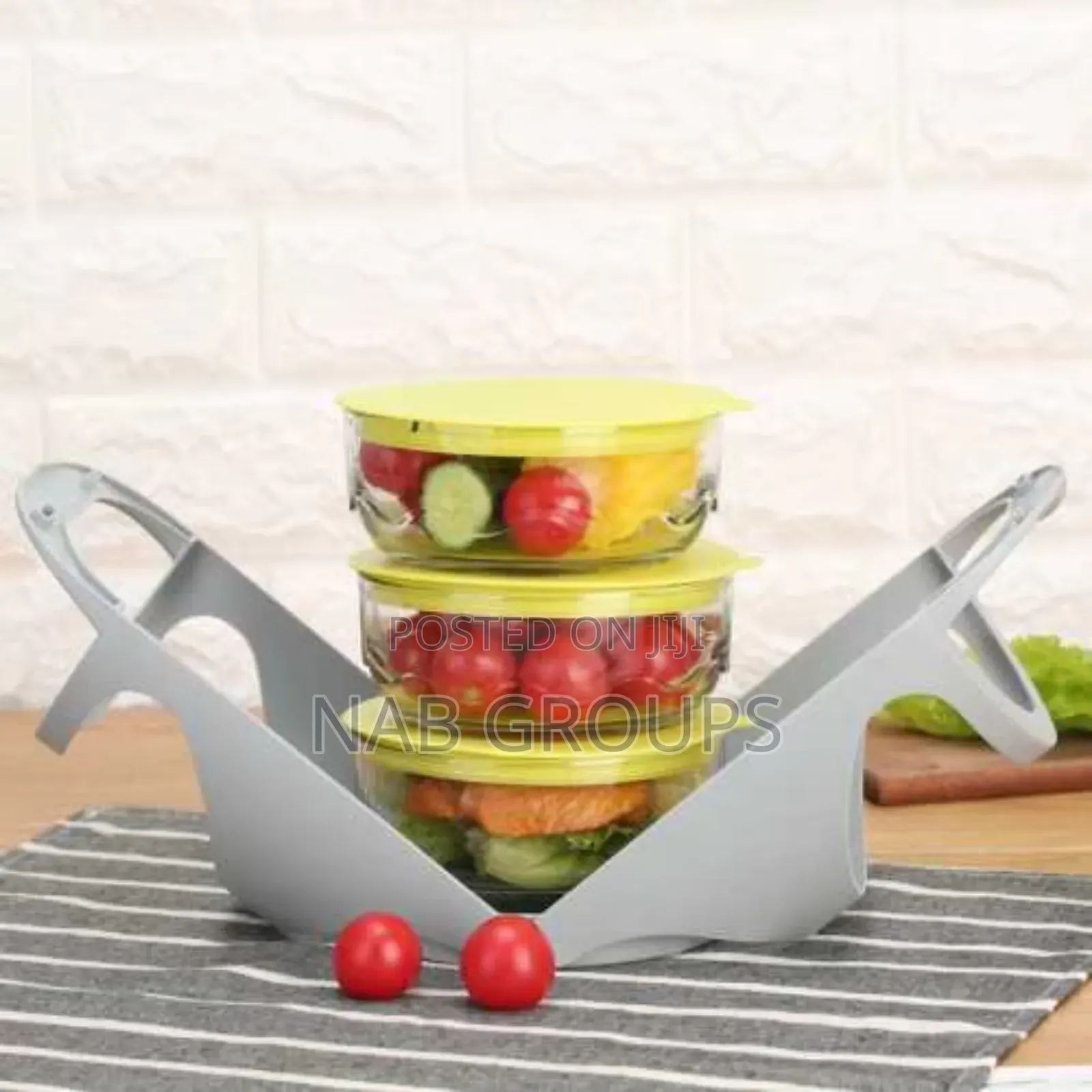3pcs Glass Lunch Set