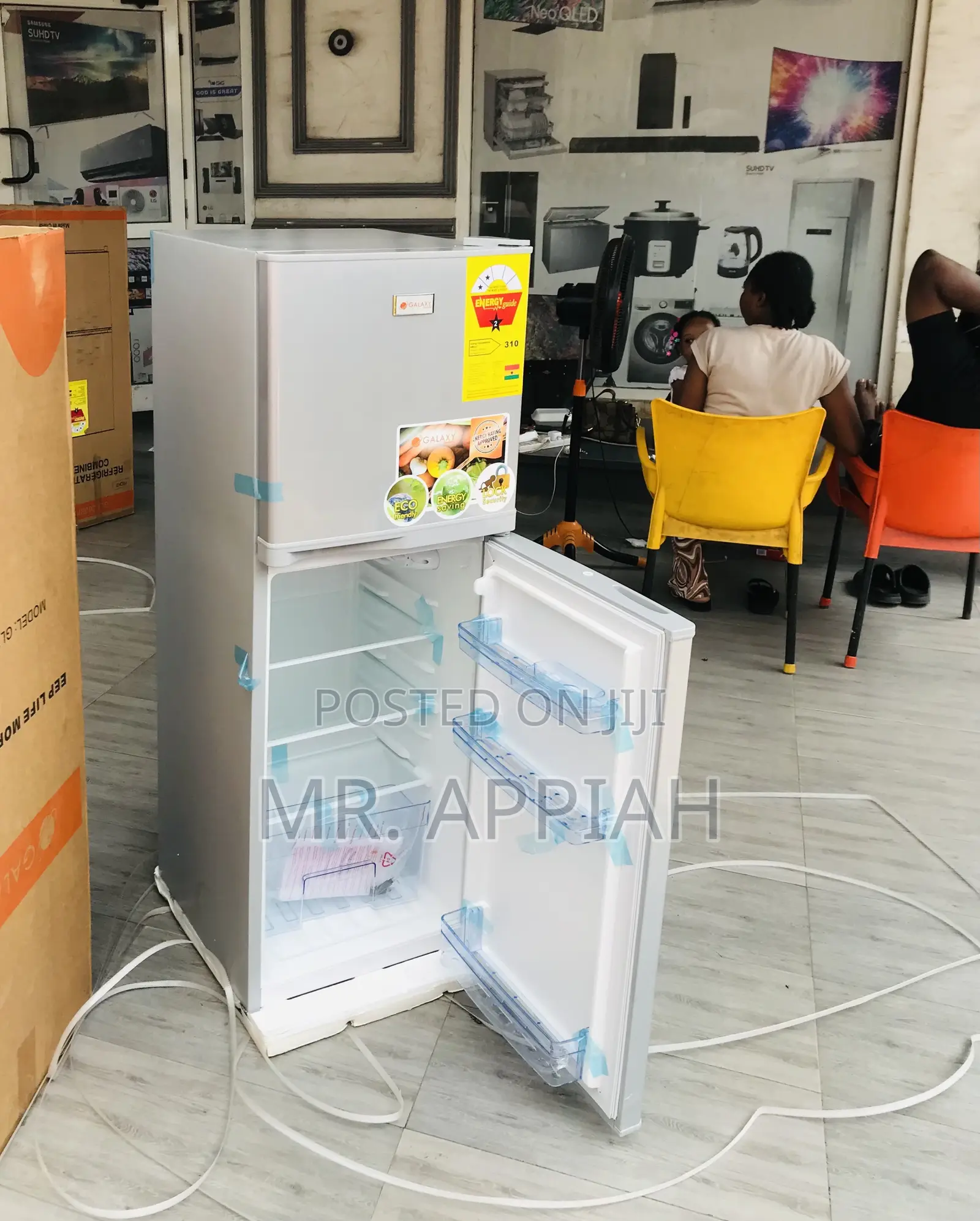Purchase Unique Galaxy Top Mount Freezer Fridge,Silver.