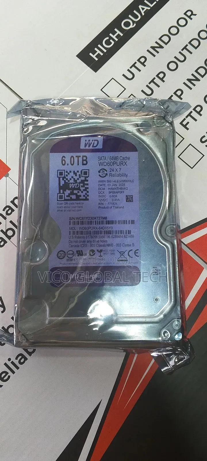 6tb Wd Sata Surveillance HDD