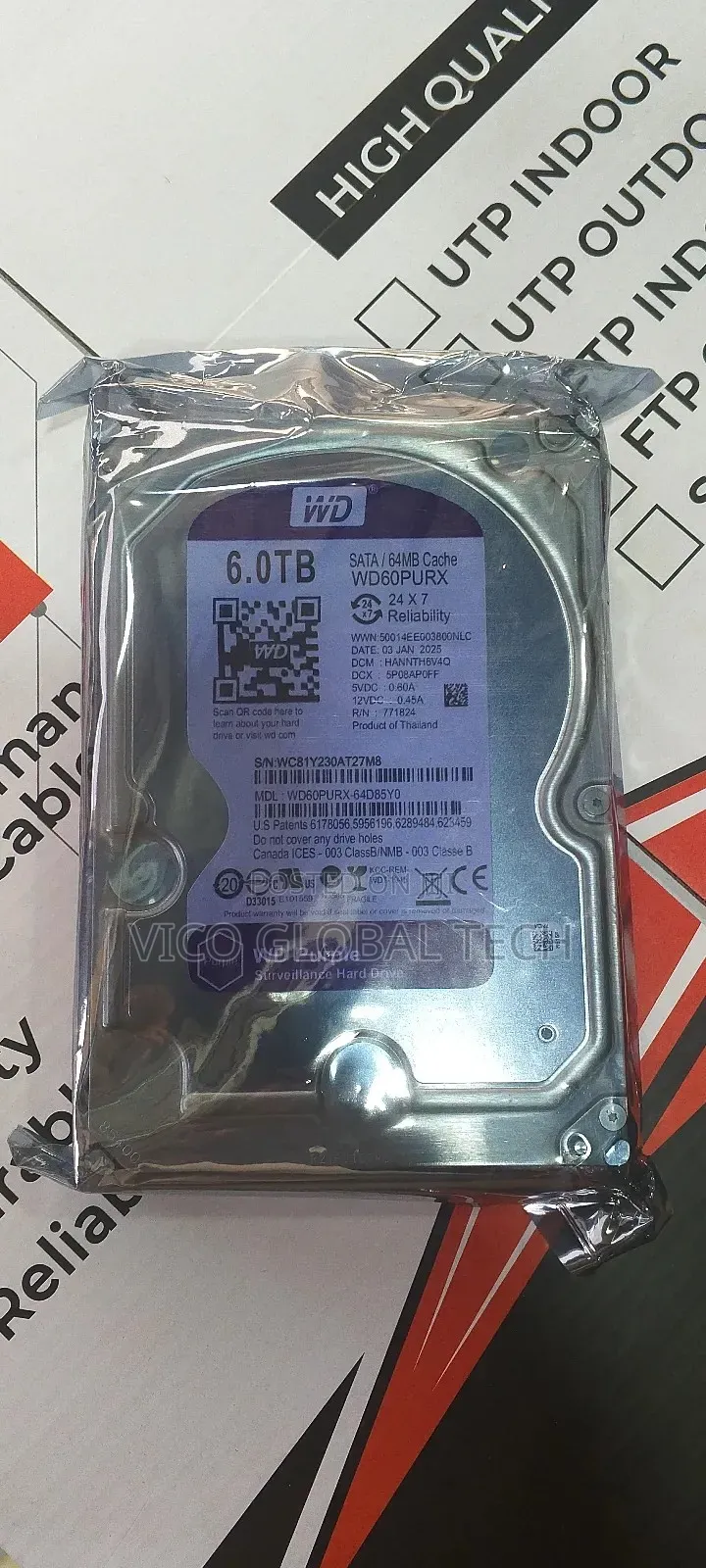6tb Wd Sata Surveillance HDD