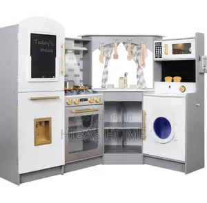 Kids Wooden Play Kitchen With Realistic Features Light,Sound