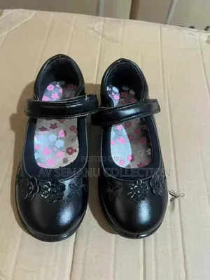 Girls Black School Shoes