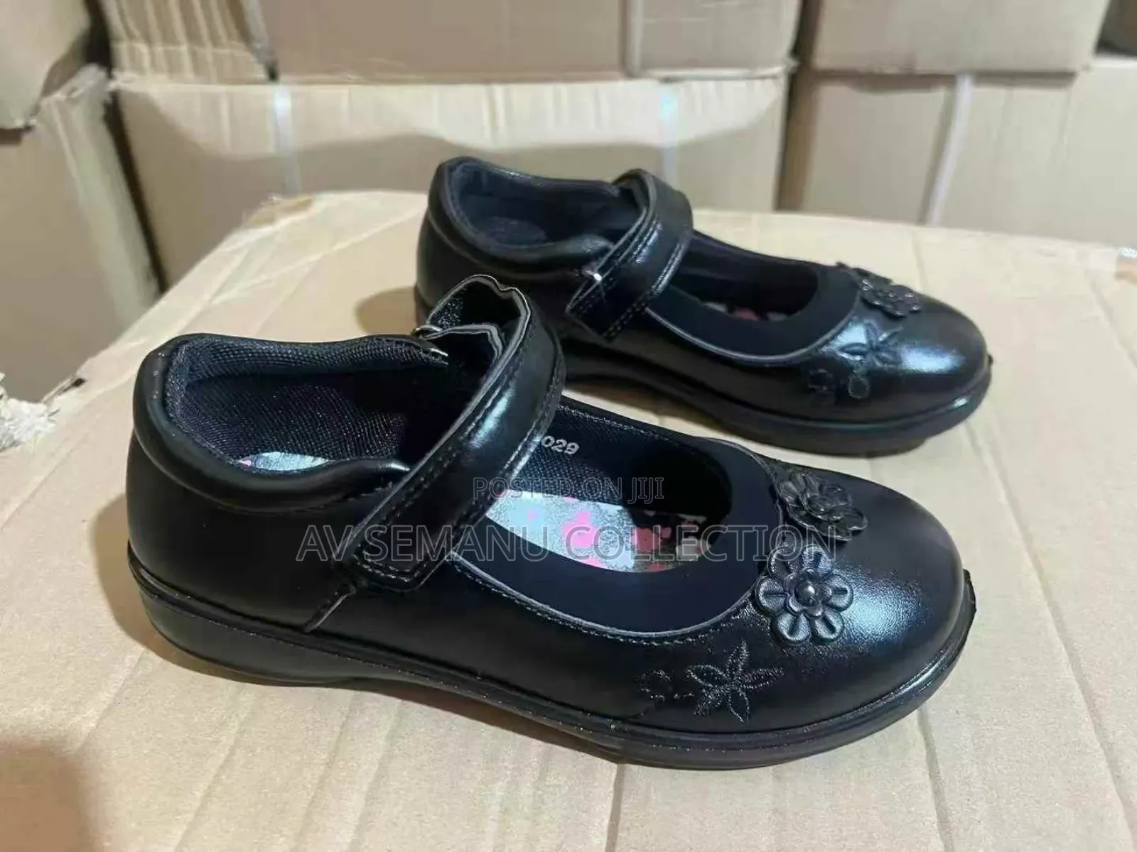 Girls Black School Shoes