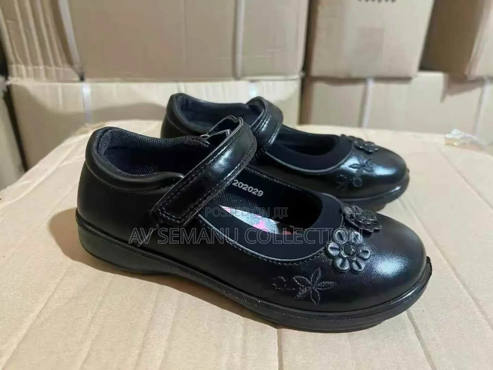 Girls Black School Shoes