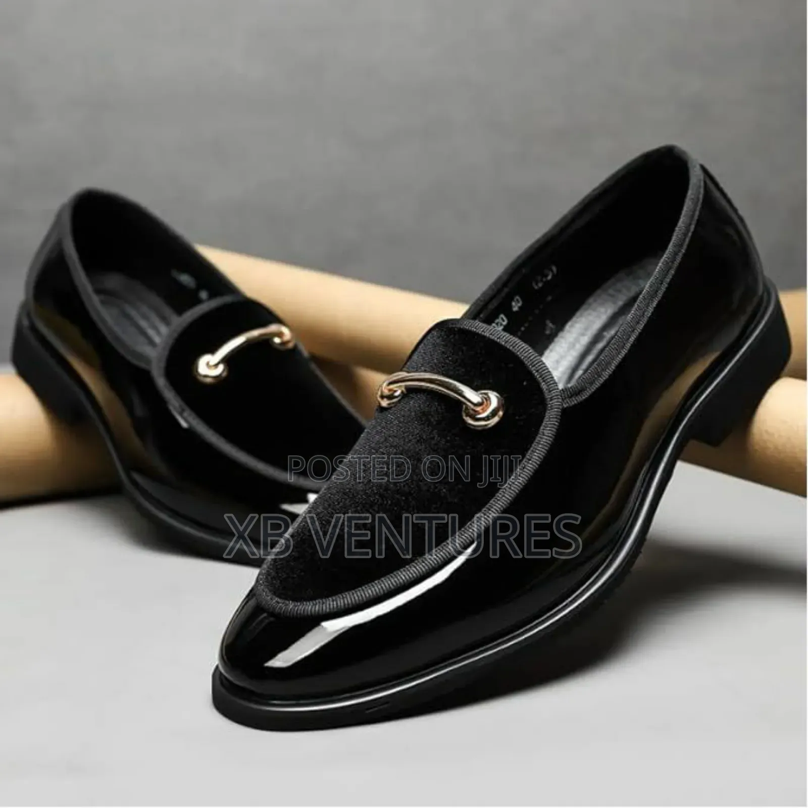 Men's Slip-on Loafers - Suede Patent Leather Shoes