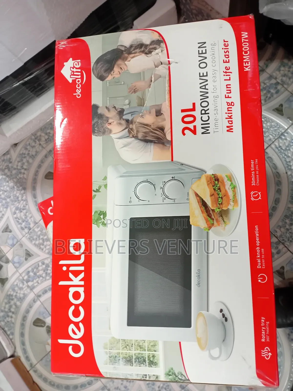 Rotary Tray 20l Microwave Oven Decakila Microwave Oven