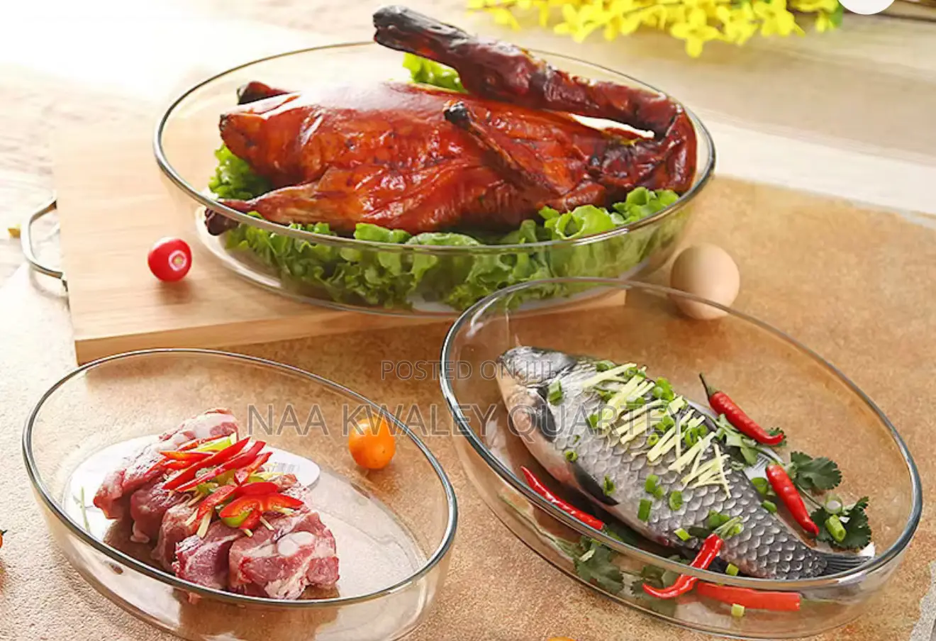 3pcs Borosilicate Glass Bowls