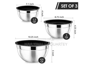3pcs Stainless Steel Bowls