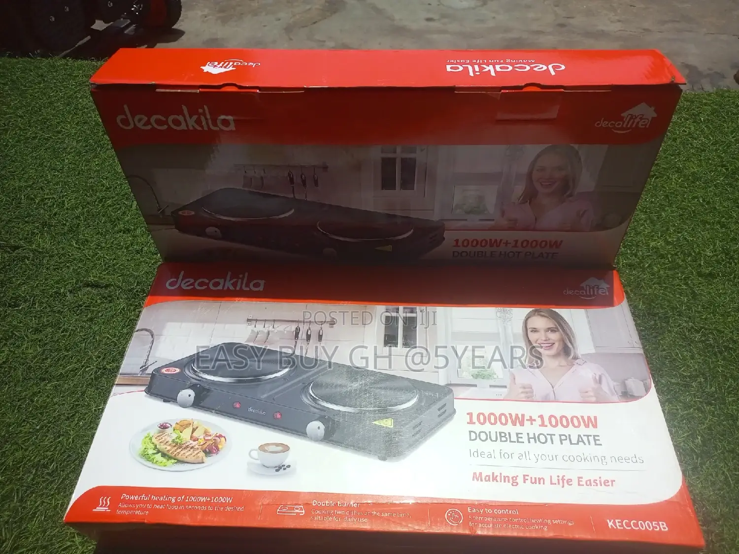 Useful Decakila 1000w+1000w Double Hot Plate Cooking System