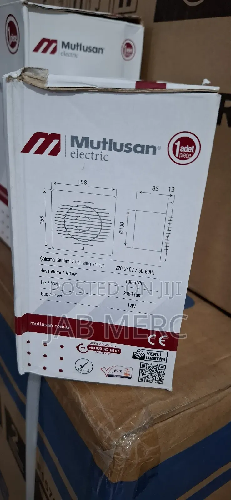 Mutlusan 4" Bathroom,Toilet,Extractor Ventilation Fan 4inche
