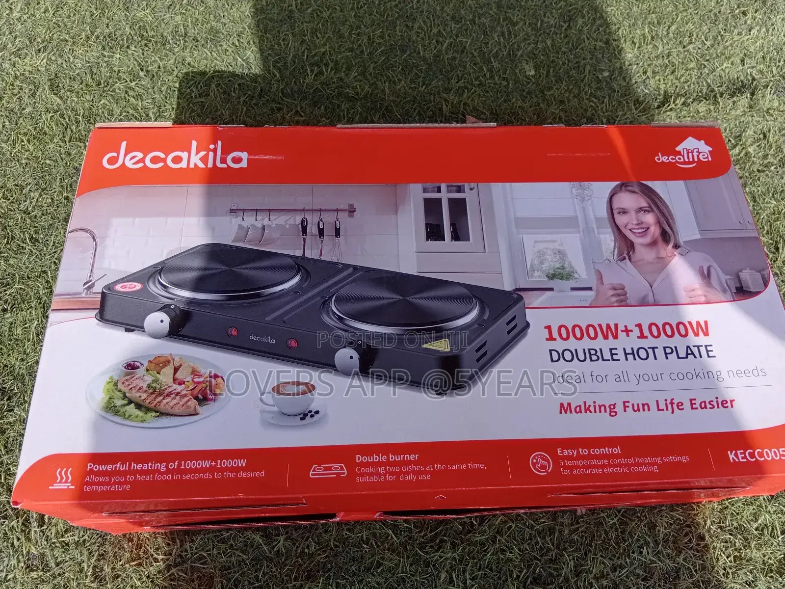 Really Powerful Double Hot Plate 1000w+1000w Decakila
