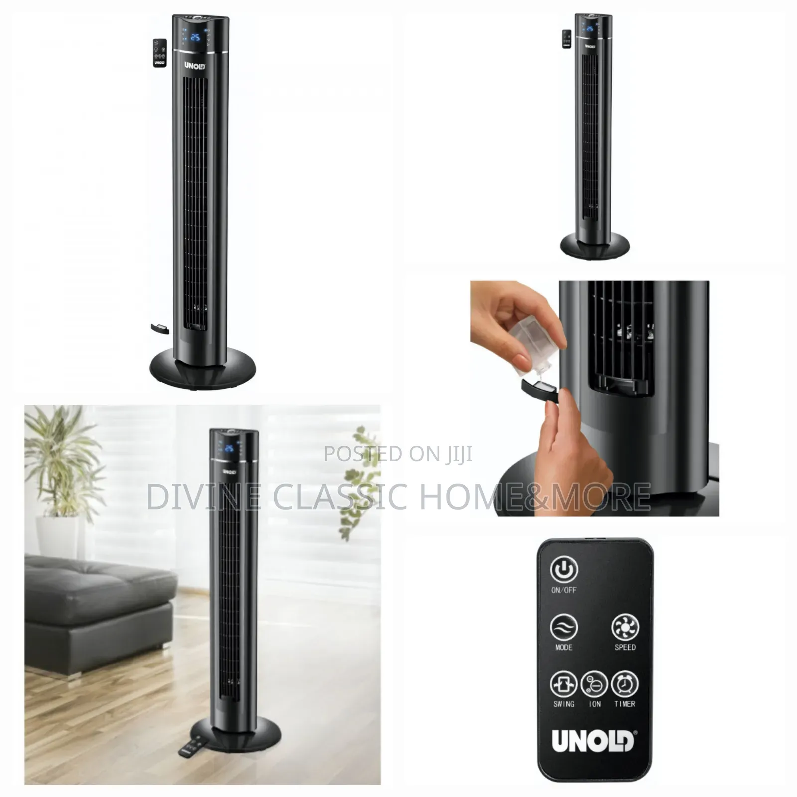 Unold Skyline Black Tower Fan