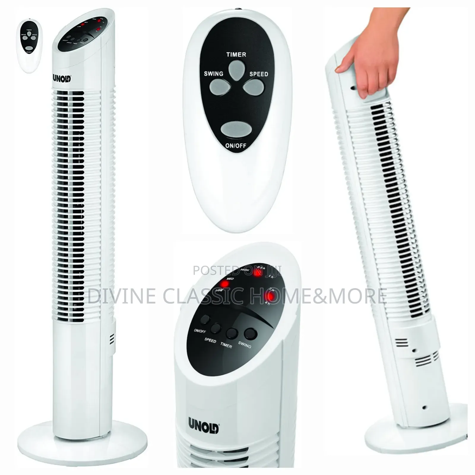 Unold Tower Fan With a Remote Control