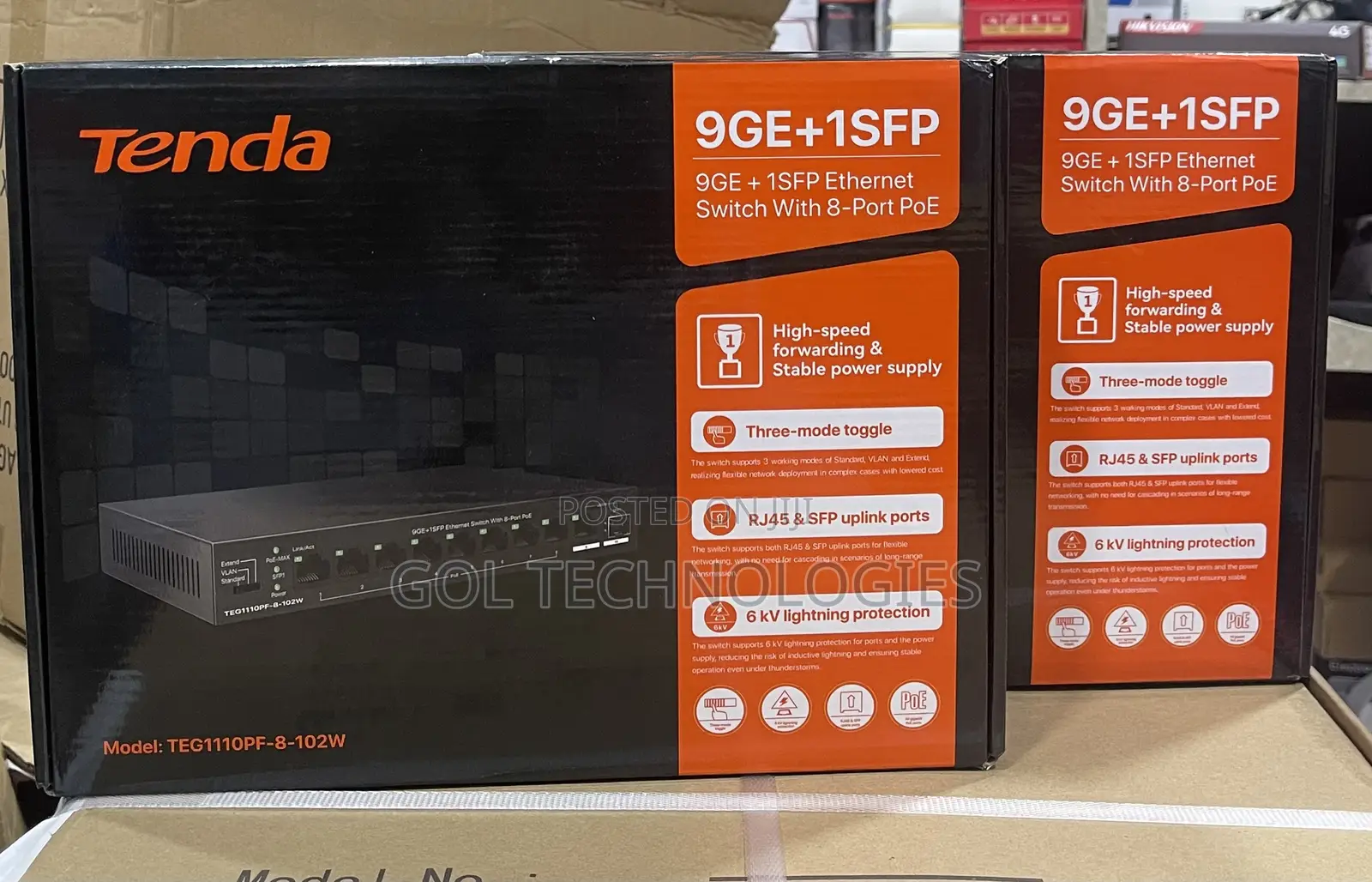 Tenda 8port Poe Gigabit Switch + 1sfp Port Teg1110pf-8-102w