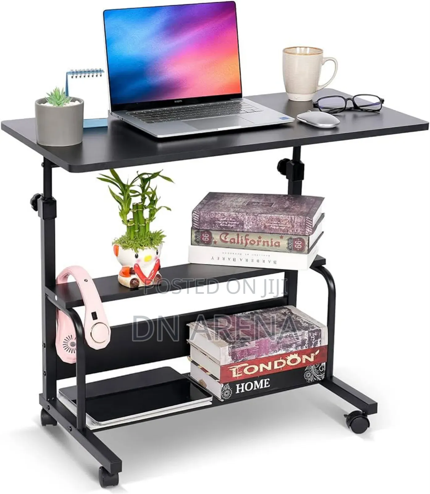Adjustable Table With Storage Dim: 80*40*(60-90)Cm