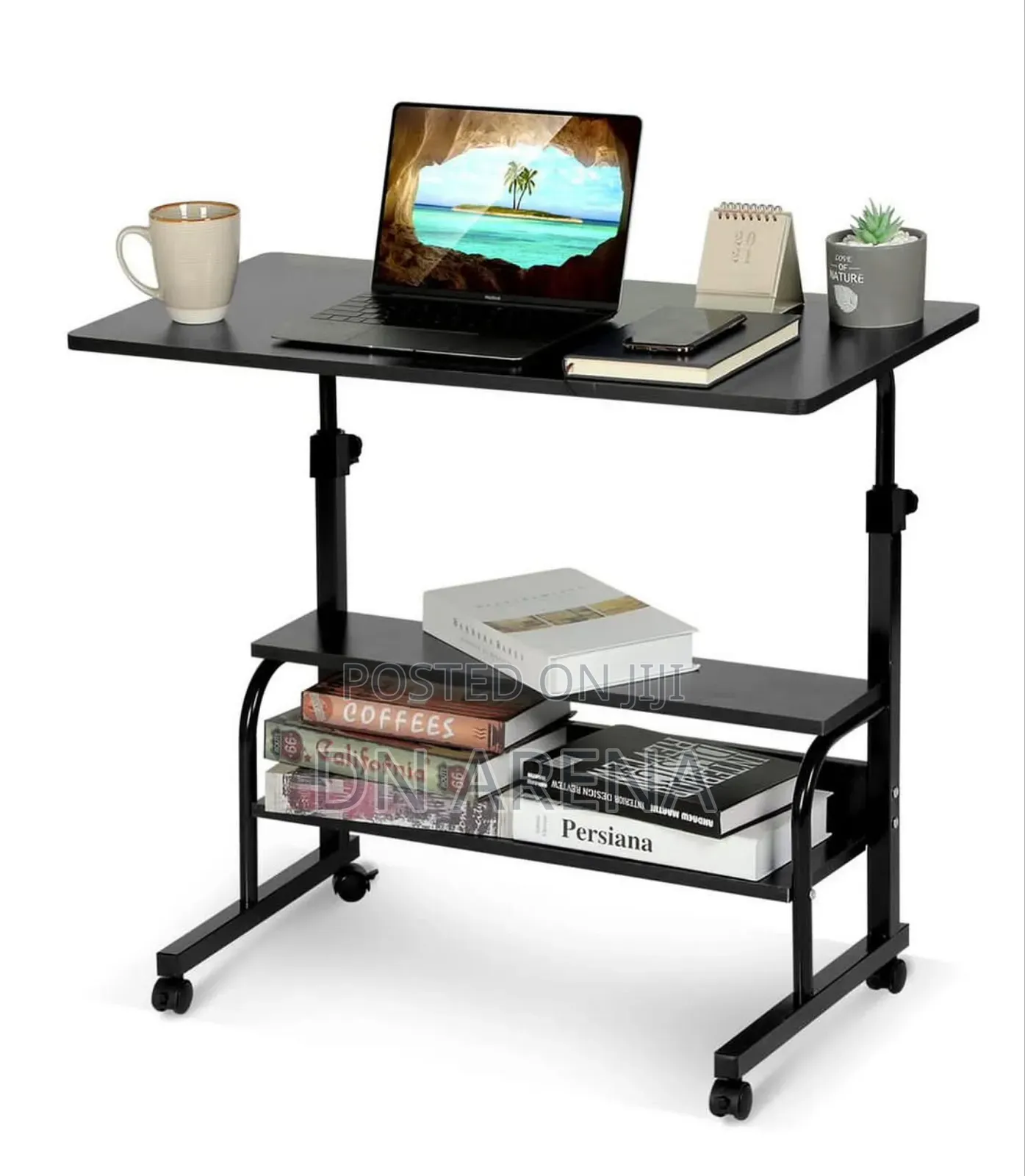 Adjustable Table With Storage Dim: 80*40*(60-90)Cm