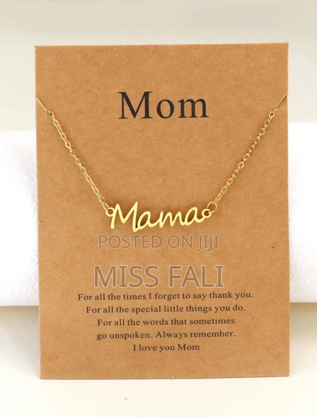 Fadeless Mama Necklace With Complementary Card
