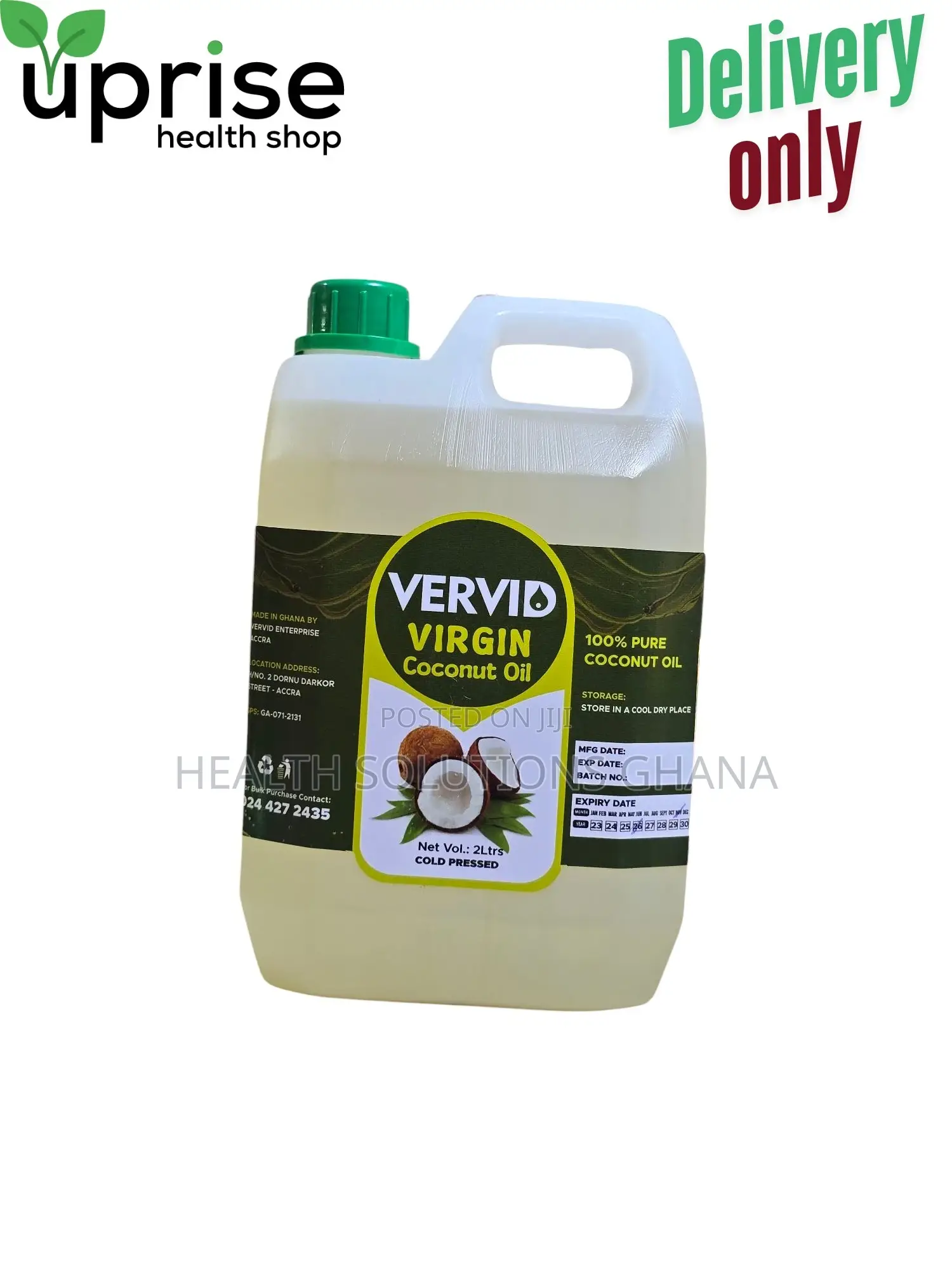 Vervid Virgin Coconut Oil - 2l (Pay After Delivery)