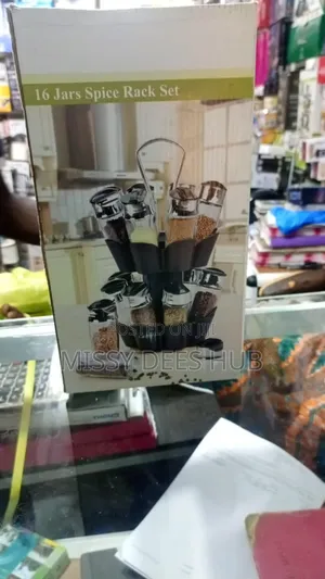 Spice Rack ( 16 Glass Jars)