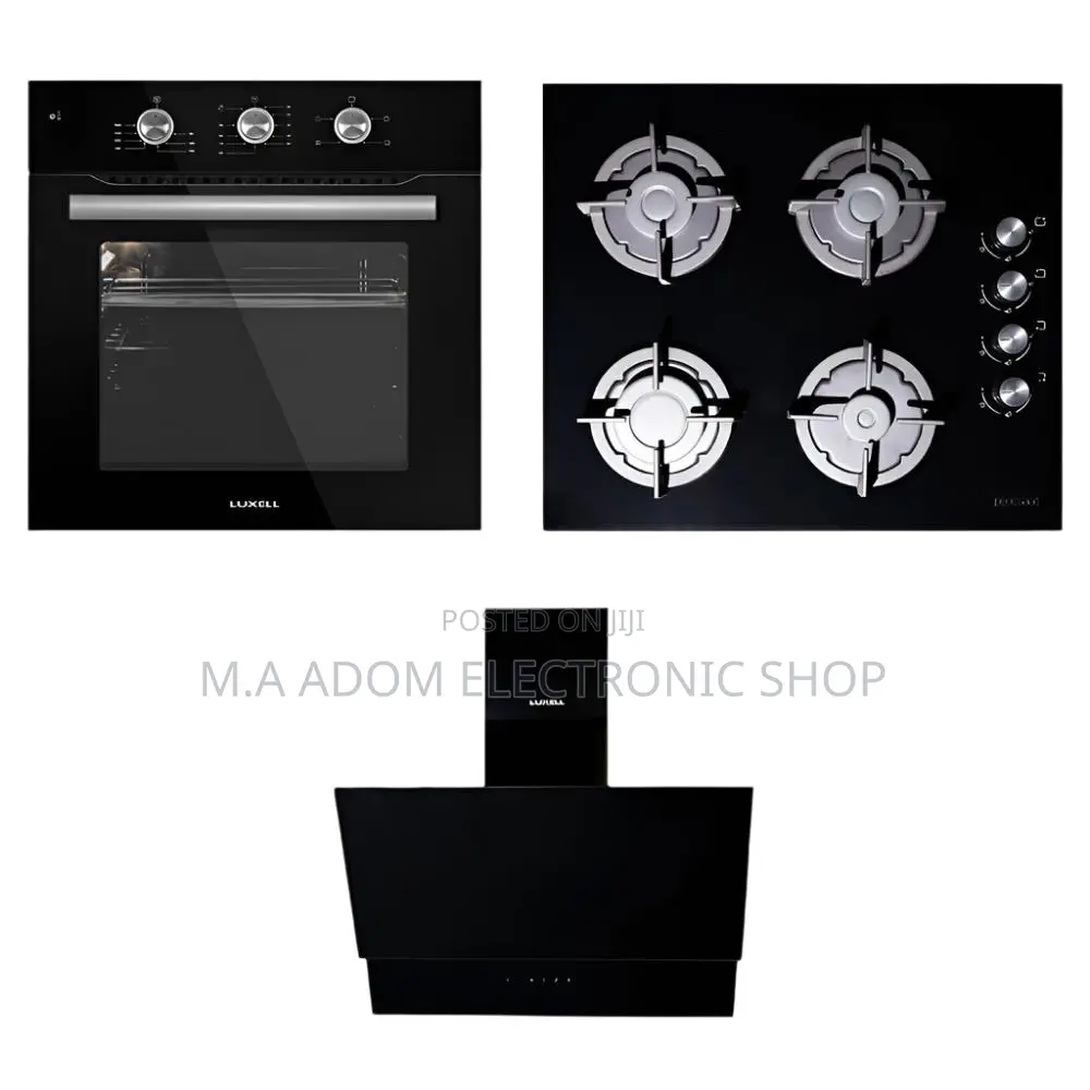 Modern Kenwood 60cm Built in Glass Set Hob Hood Oven