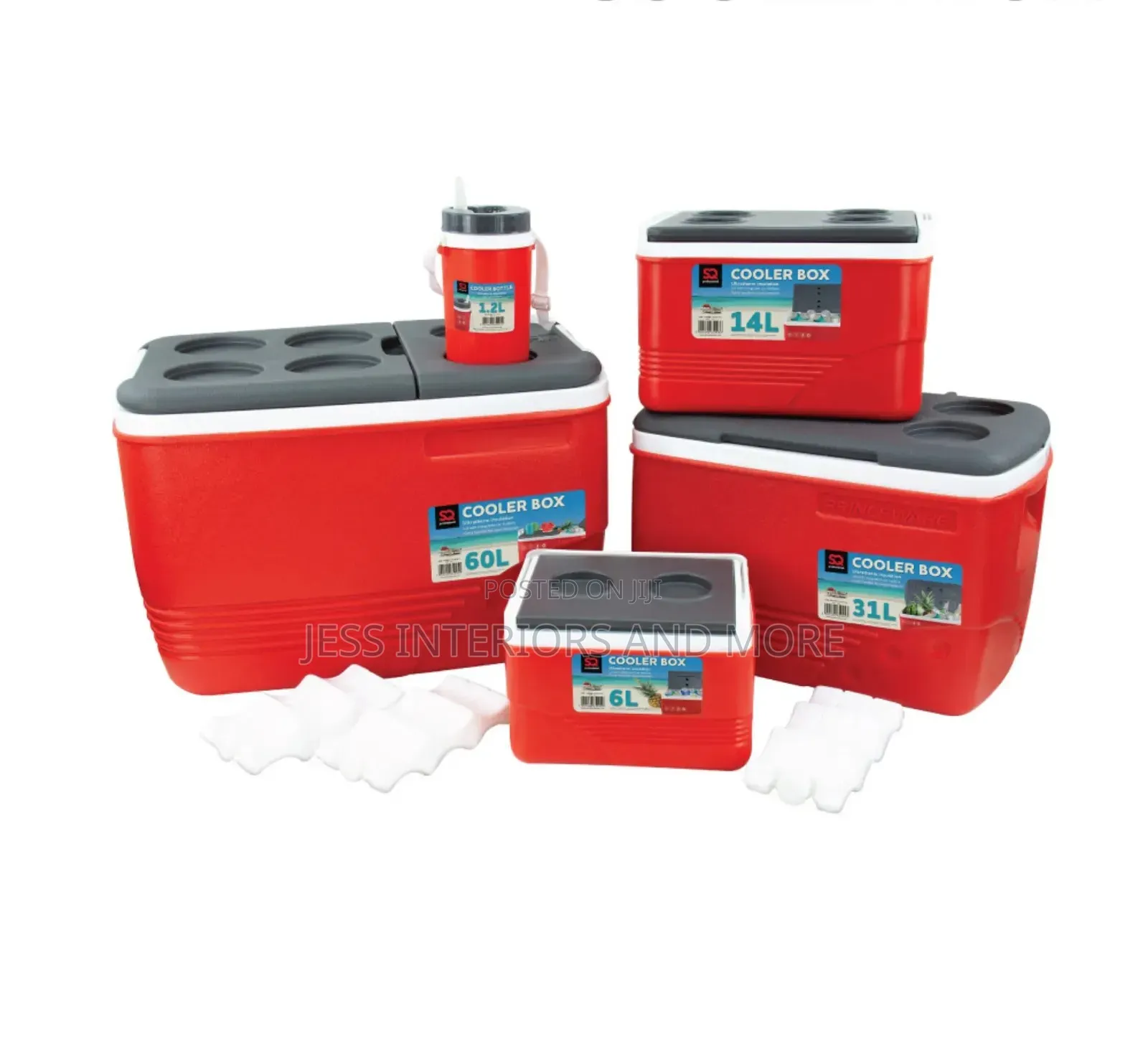 Ice Chest 5pc Set( Red)