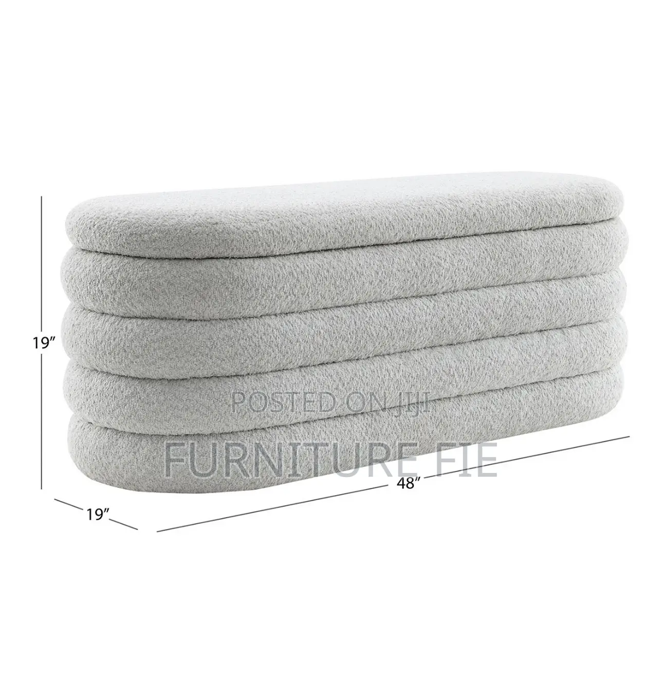 19" Wood Cleo Storage Bench Ottoman From Macys Usa 