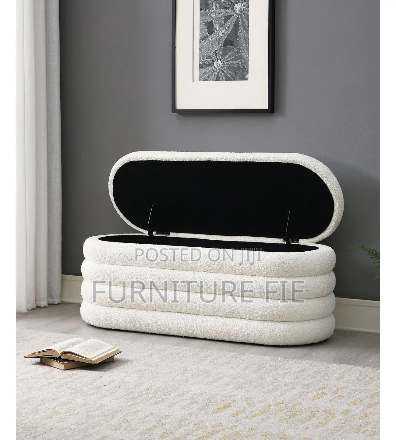 19" Wood Cleo Storage Bench Ottoman From Macys Usa 
