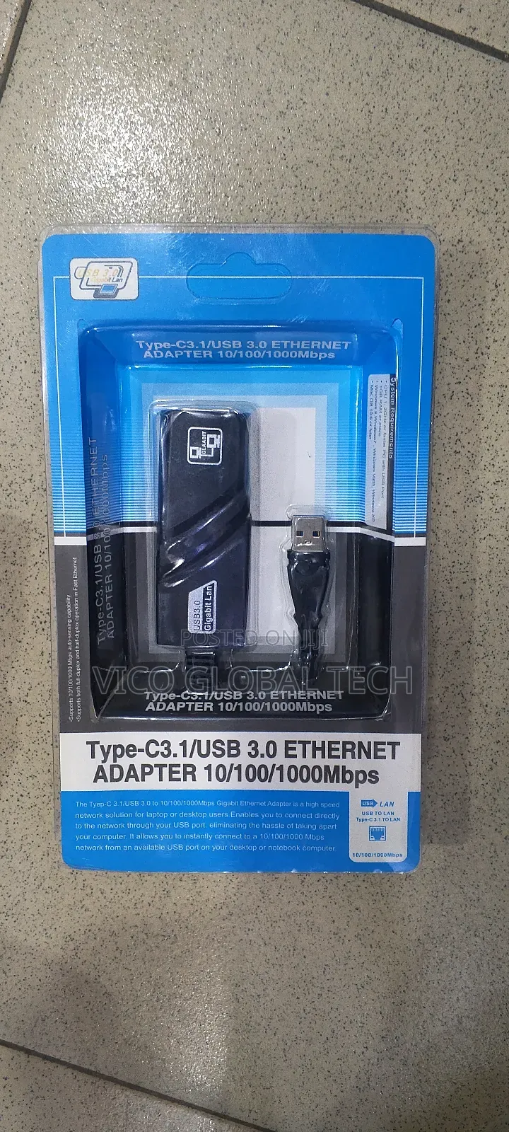 Type-C 3.1/Usb 3.0 to Ethernet Adapter