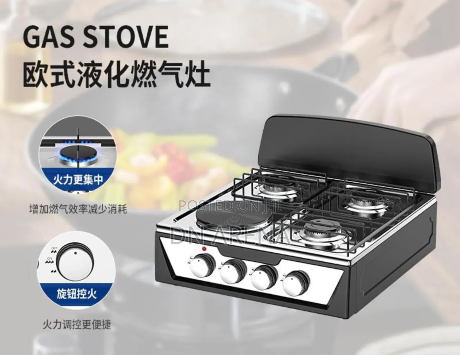 3gas 1hot Plate Burner/ Stove