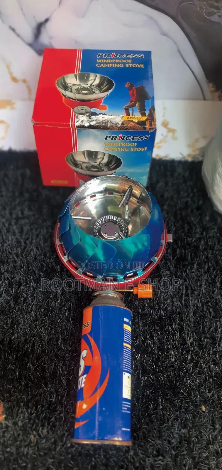 Portable Camping Stove With 2 Refill Containers