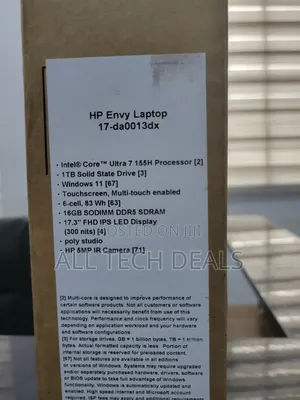 New Laptop HP Envy 17 16GB Intel Core Ultra 7 SSD 1T