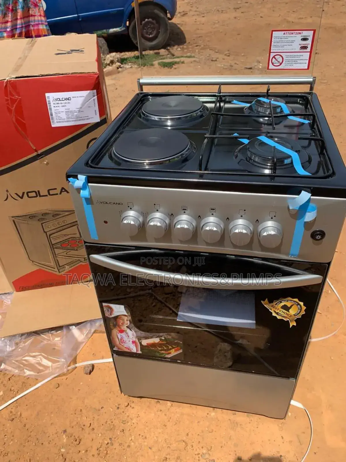 Reliable Volcano 2 Electric 2gas 4 Burner Gas Cooker