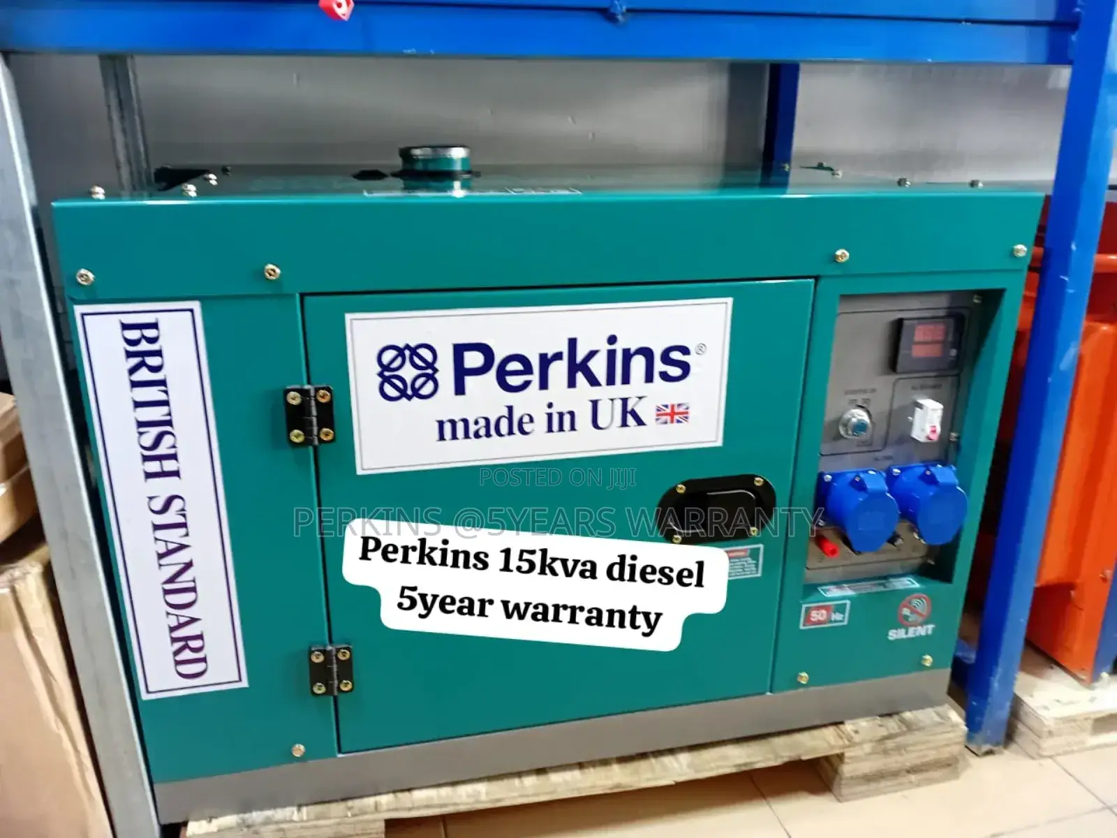 Green 15kva Perkins Diesel Generator 16500wat Silent