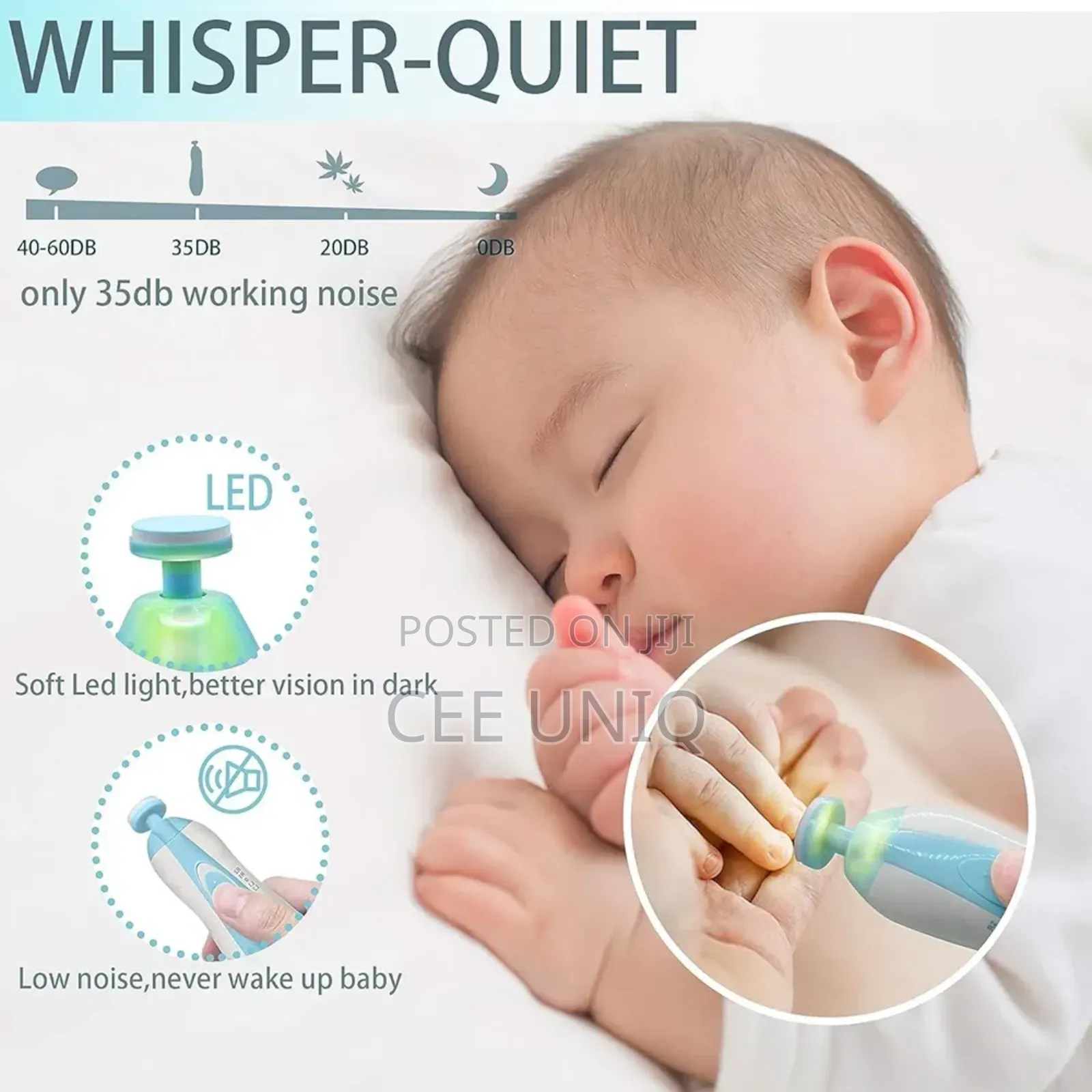 Electric Nail Trimmer for Babies, Toddler's and Adult