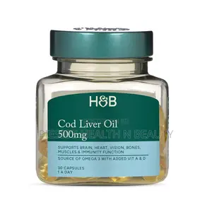 Holland Barrett Pure Cod Liver Oil 500mg 30 Capsules