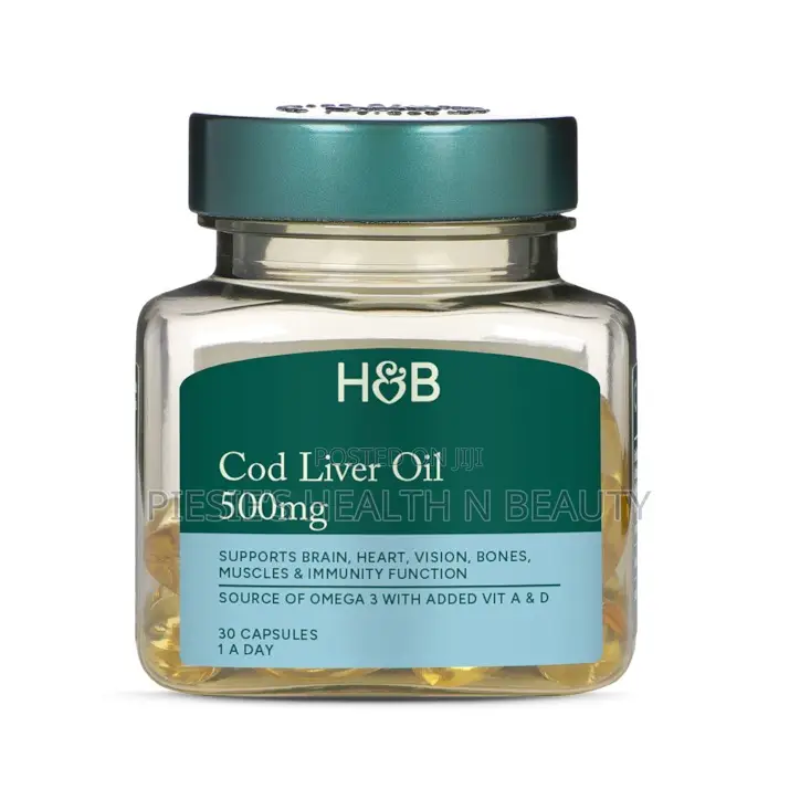 Holland Barrett Pure Cod Liver Oil 500mg 30 Capsules