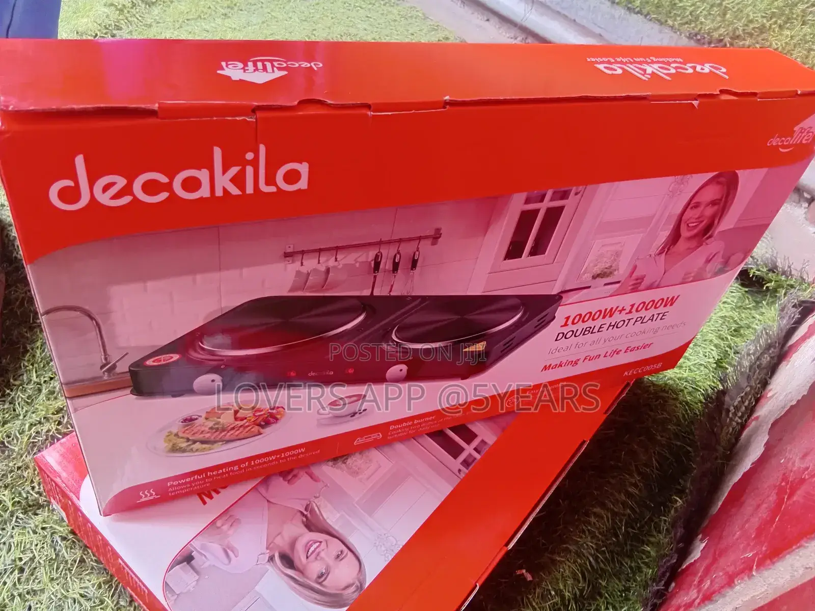 Decakila Electric 1000w+1000w Beautiful Double Hote Plate