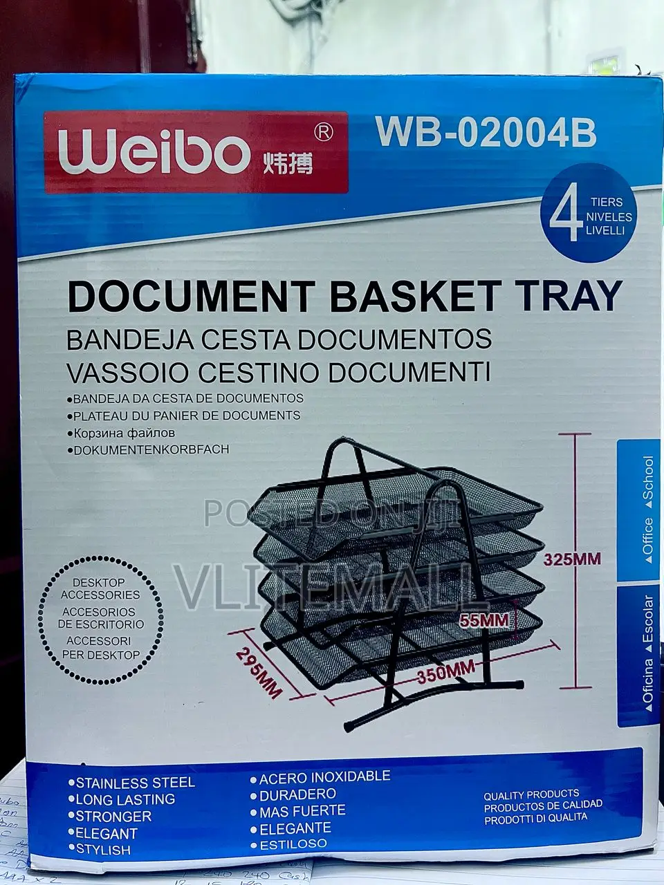 Document Basket Tray 4tier (Wb-02004b)