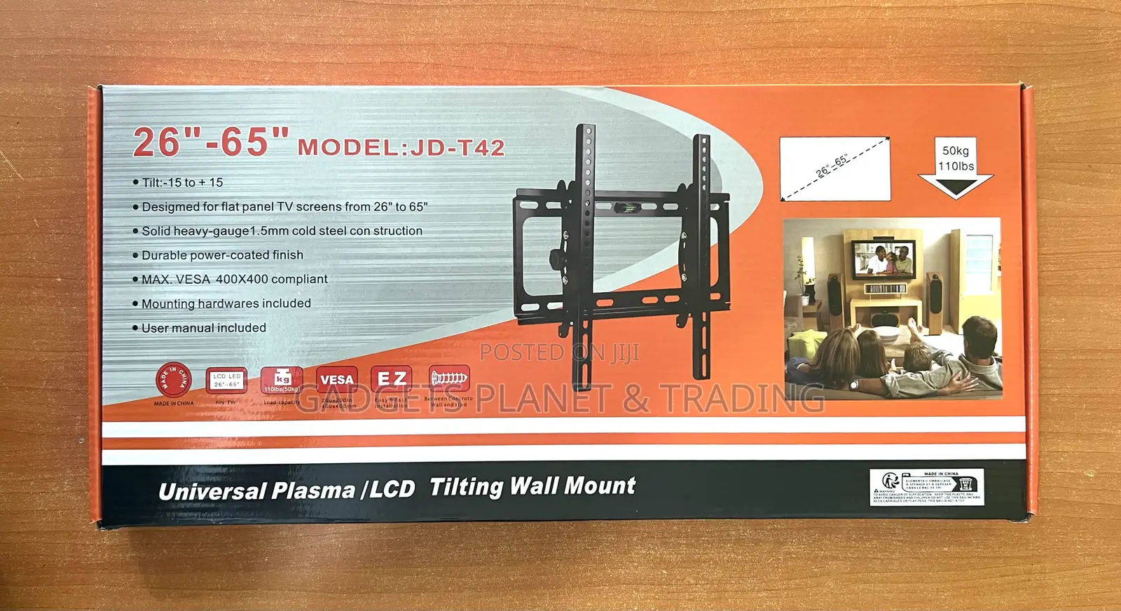 Universal Plasma / Lcd Tilting Wall Mount For Tv 26"-65′′