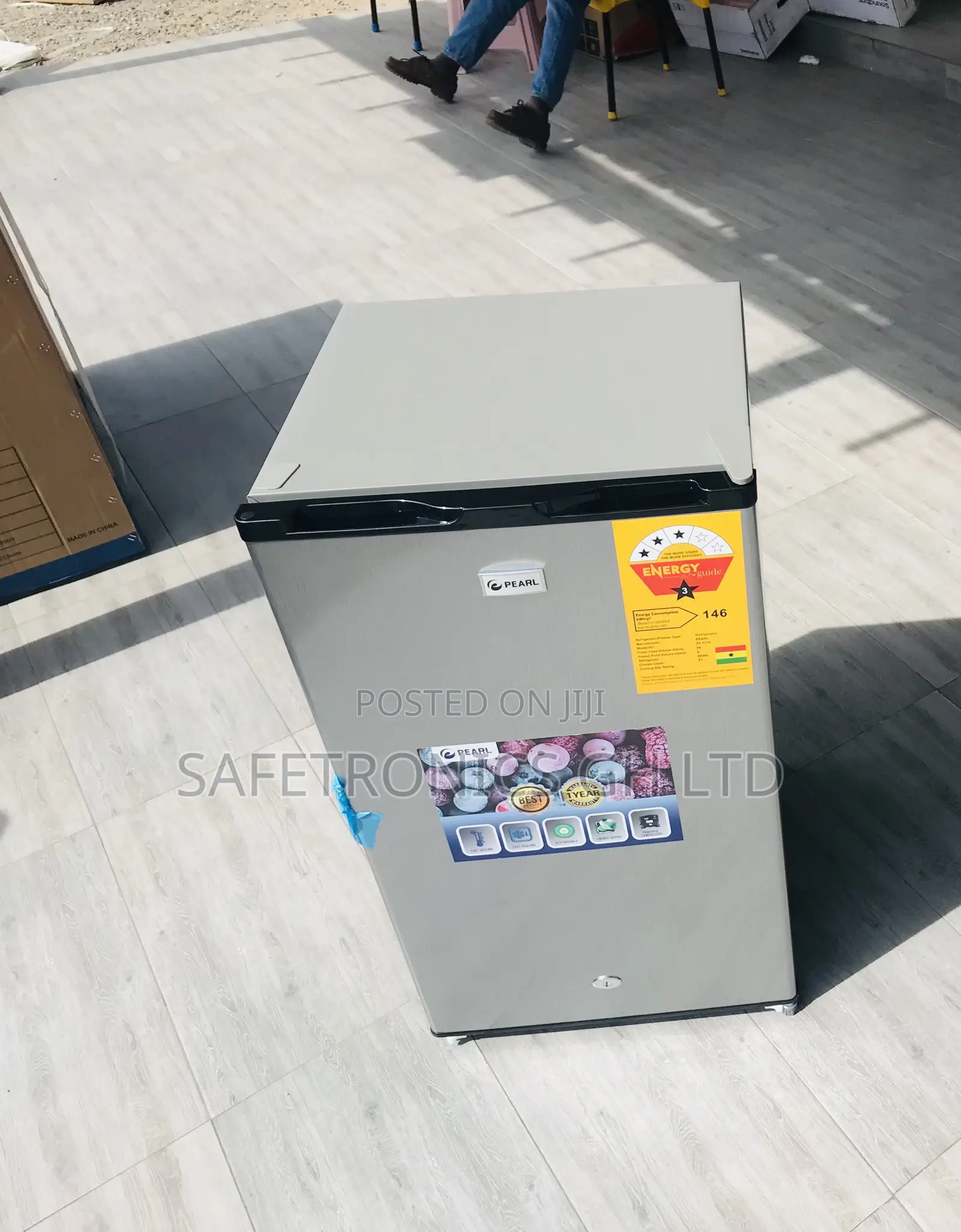 Ecocooler Pearl Doubledoor 90l Top Freezer Grey Tabletop
