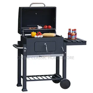 Dkiei Barbecue Grill, Portable Charcoal BBQ Grill With Wheel